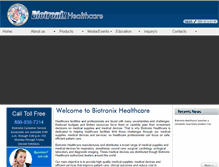 Tablet Screenshot of biotronixhealthcare.com